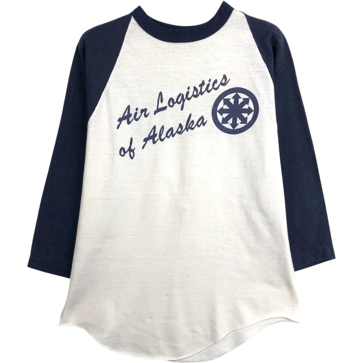 80’s ヴィンテージ E.T. ラグラン 七分袖 カットソー 古着 70年代 七分袖 ラグランTシャツ メンズM相当 ヴィンテージ