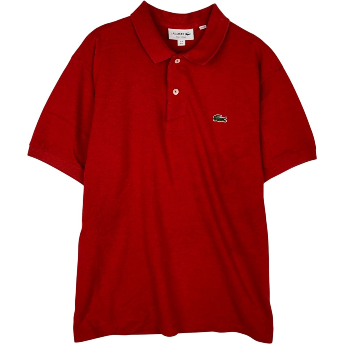 古着 ラコステ LACOSTE CLASSIC FIT ロゴ刺繍 半袖 ポロシャツ FR 5 US