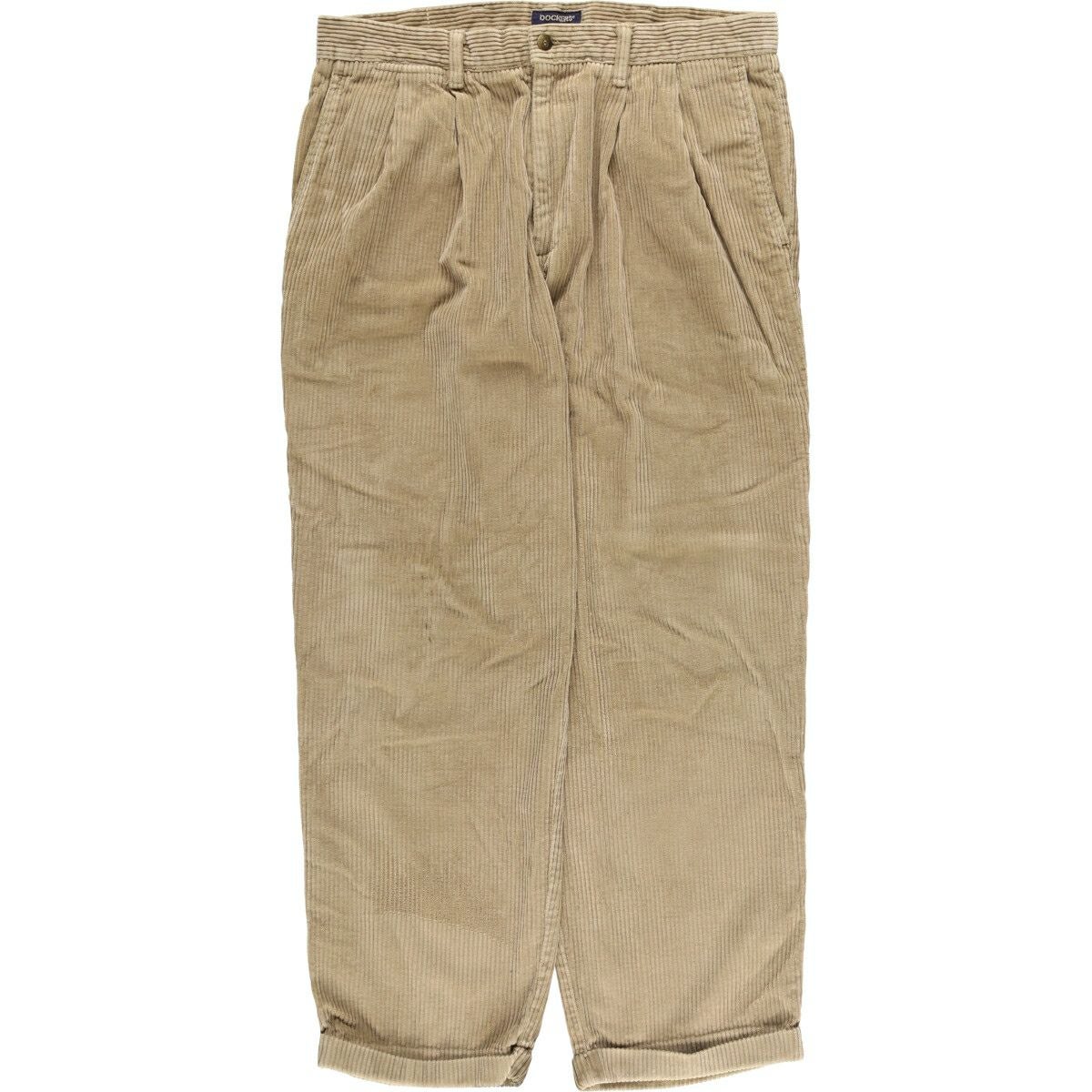 古着 90年代 ドッカーズ DOCKERS khakis ツータック 太畝 コーデュロイ