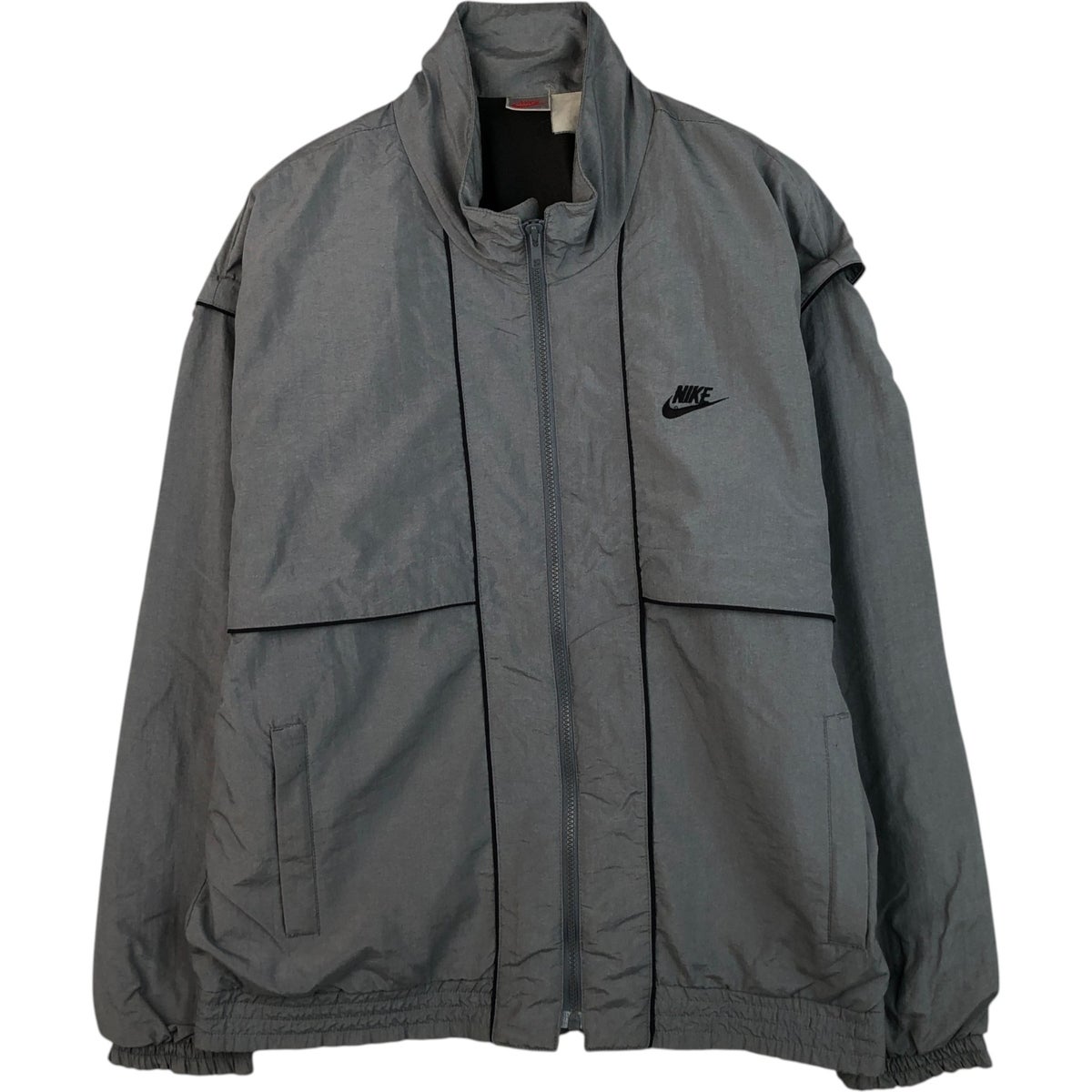 0001 NIKE トラックジャケット クロップド丈 銀タグ サイズM　　古着 NIKE（ナイキ） 古着 90年代 銀タグ ジャージ トラックジャケット