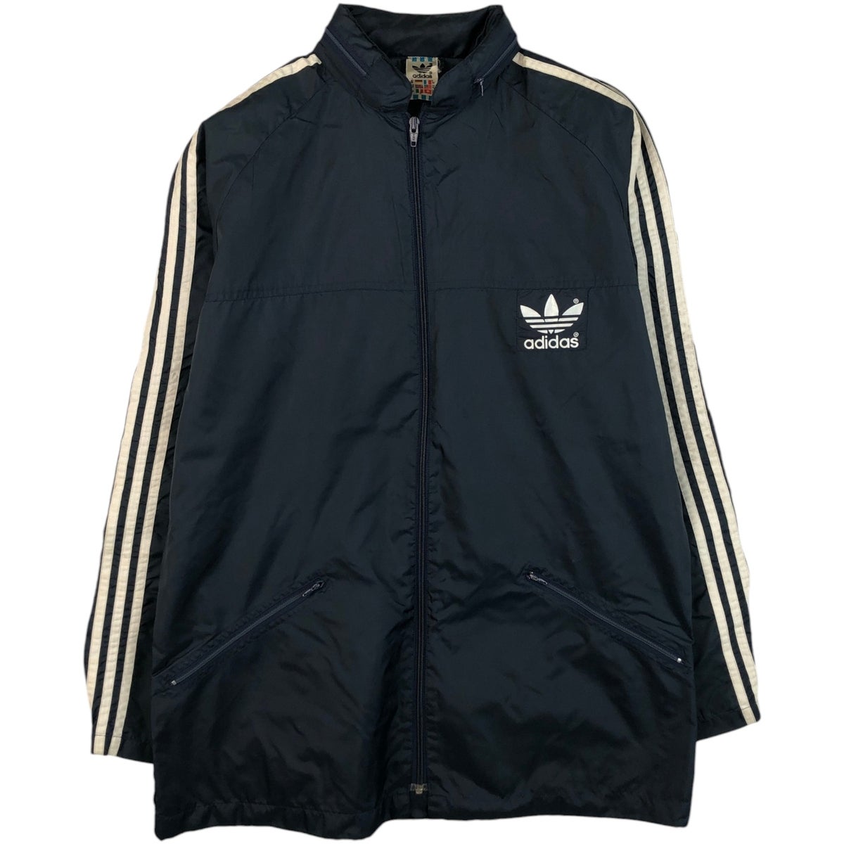古着 80～90年代 アディダス adidas ハーフジップ ナイロンプル