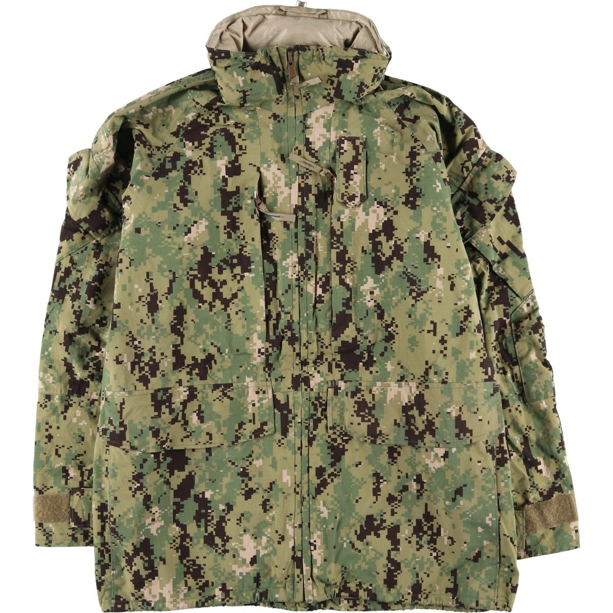 古着 米軍実品 迷彩柄 ABU デジタルタイガーカモ ミリタリー ゴアテックスパーカー USA製 MEDIUM SHORT メンズM相当/eaa621213 古着 米軍実品 迷彩柄 ABU デジタルタイガーカモ ミリタリー