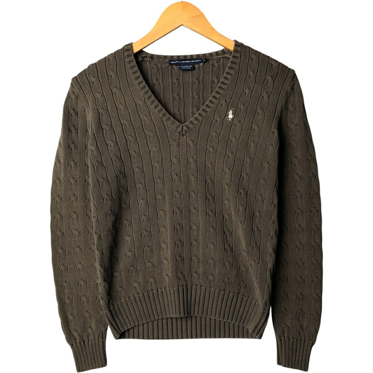 古着 ラルフローレン Ralph Lauren POLO RALPH LAUREN ケーブル編み V