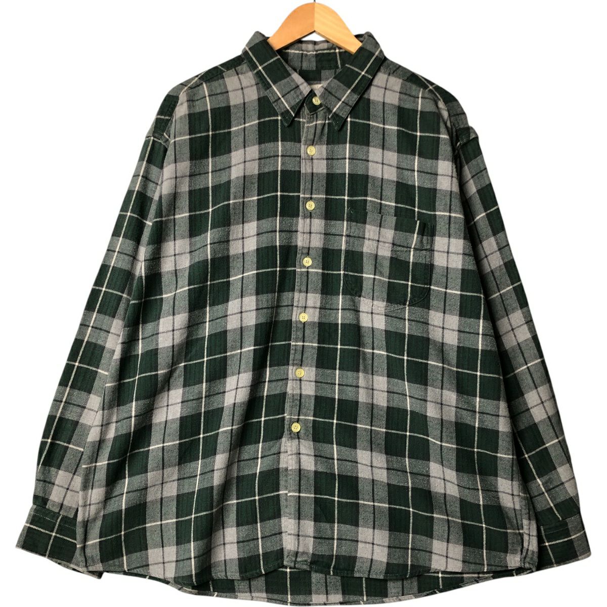 古着 90年代 ジェイクルー J.Crew 長袖 ライトネルチェックシャツ