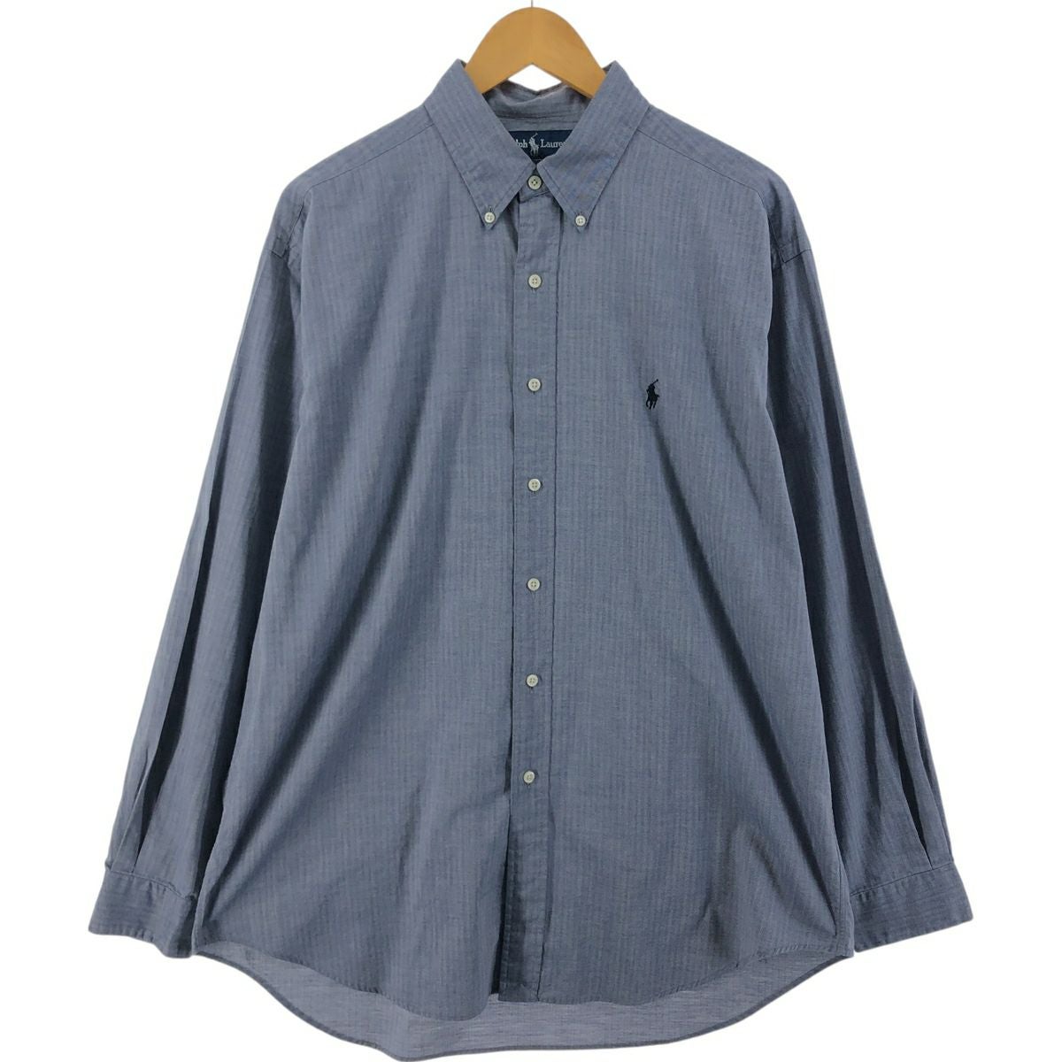 古着 ラルフローレン Ralph Lauren BLAKE ヘリンボーン 長袖 ボタン