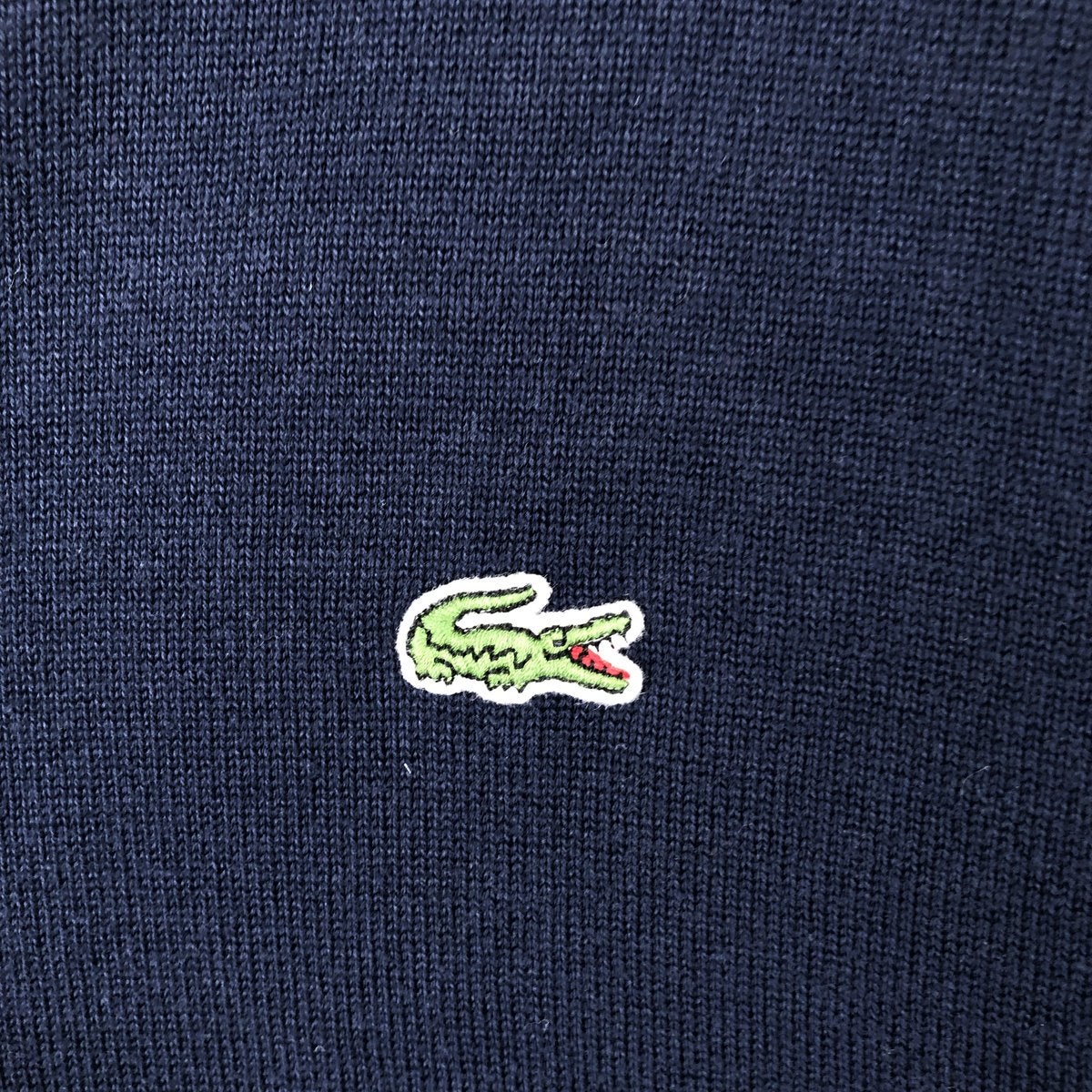 古着 ラコステ LACOSTE Vネック コットンニットセーター 6 メンズXL