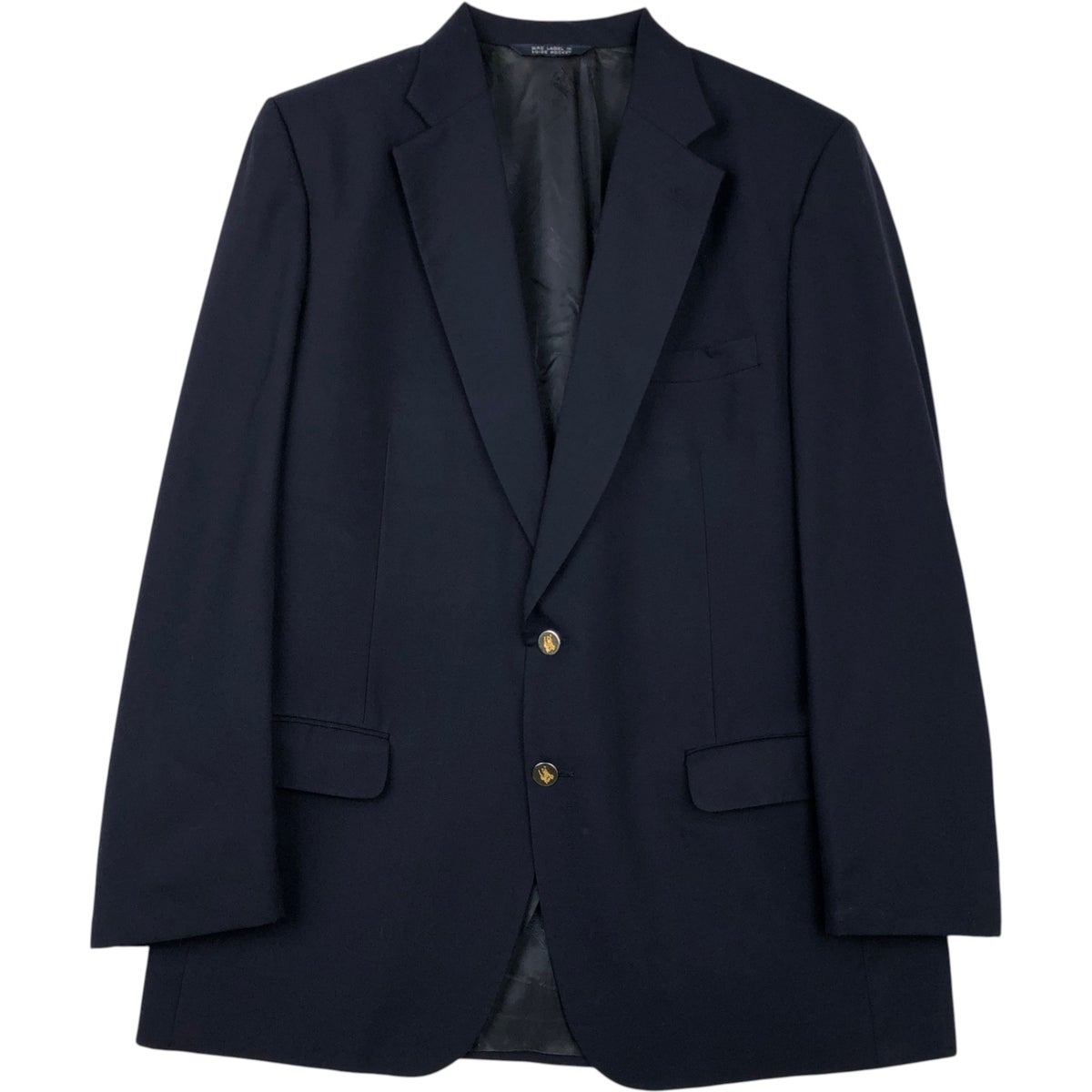 古着 アクアスキュータム Aquascutum LONDON 紺ブレザー テーラード