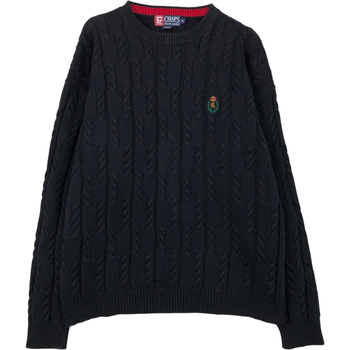 古着 ラルフローレン Ralph Lauren CHAPS チャップス Vネック コットン