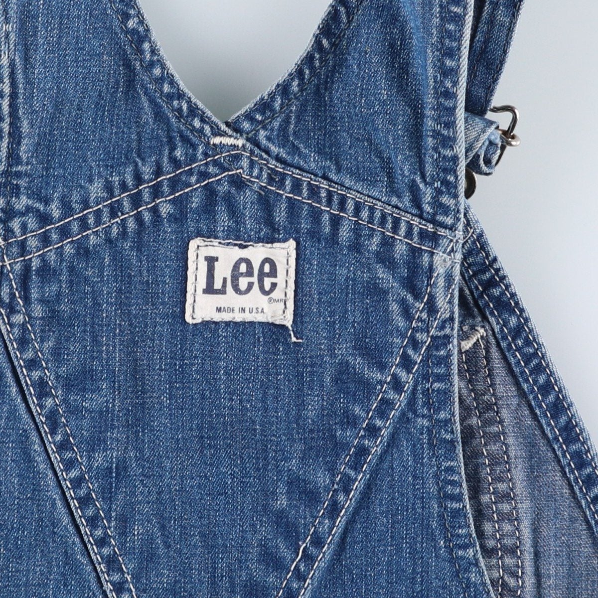 古着 80年代 リー Lee デニムオーバーオール USA製 レディースL(w29