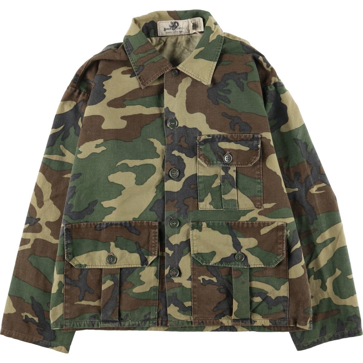 古着 80年代 BLACK SHEEP 迷彩柄 ウッドランドカモ ハンティング
