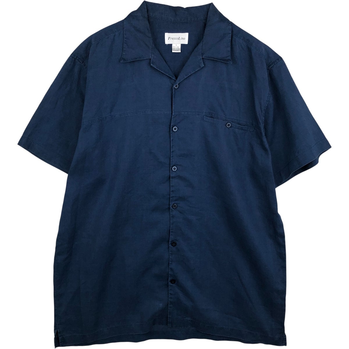 古着 バラクータ BARACUTA 総柄 竹柄 半袖 オープンカラー シルク