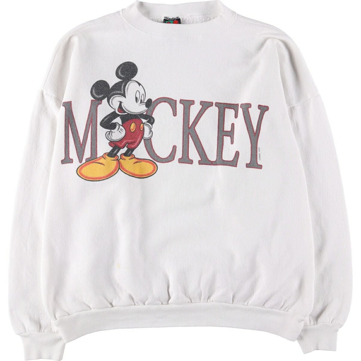 古着 90年代 MICKEY UNLIMITED MINNIE MOUSE ミニーマウス クロップド丈 キャラクタースウェットシャツ トレーナー USA製 レディースS相当 ヴィンテージ/eaa419931 古着 90年代 MICKEY UNLIMITED MINNIE MOUSE ミニーマウス クロップド