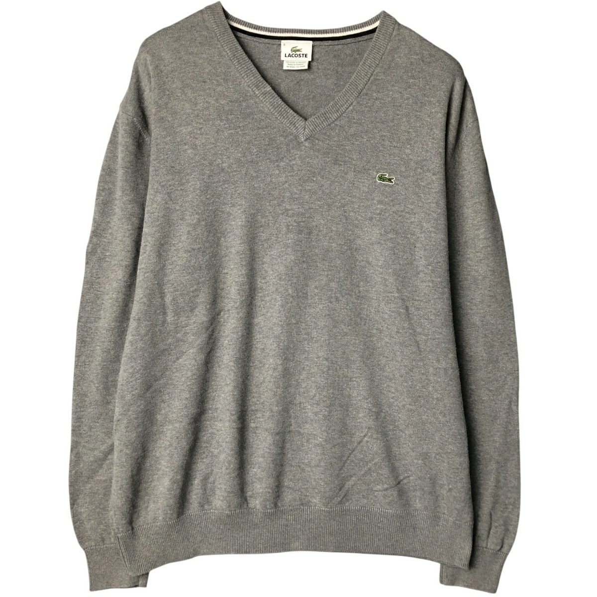 古着 ラコステ LACOSTE Vネック コットンニットセーター レディースM相当 /eaa401016 古着 ラコステ LACOSTE Vネック コットンニットセーター レディースM