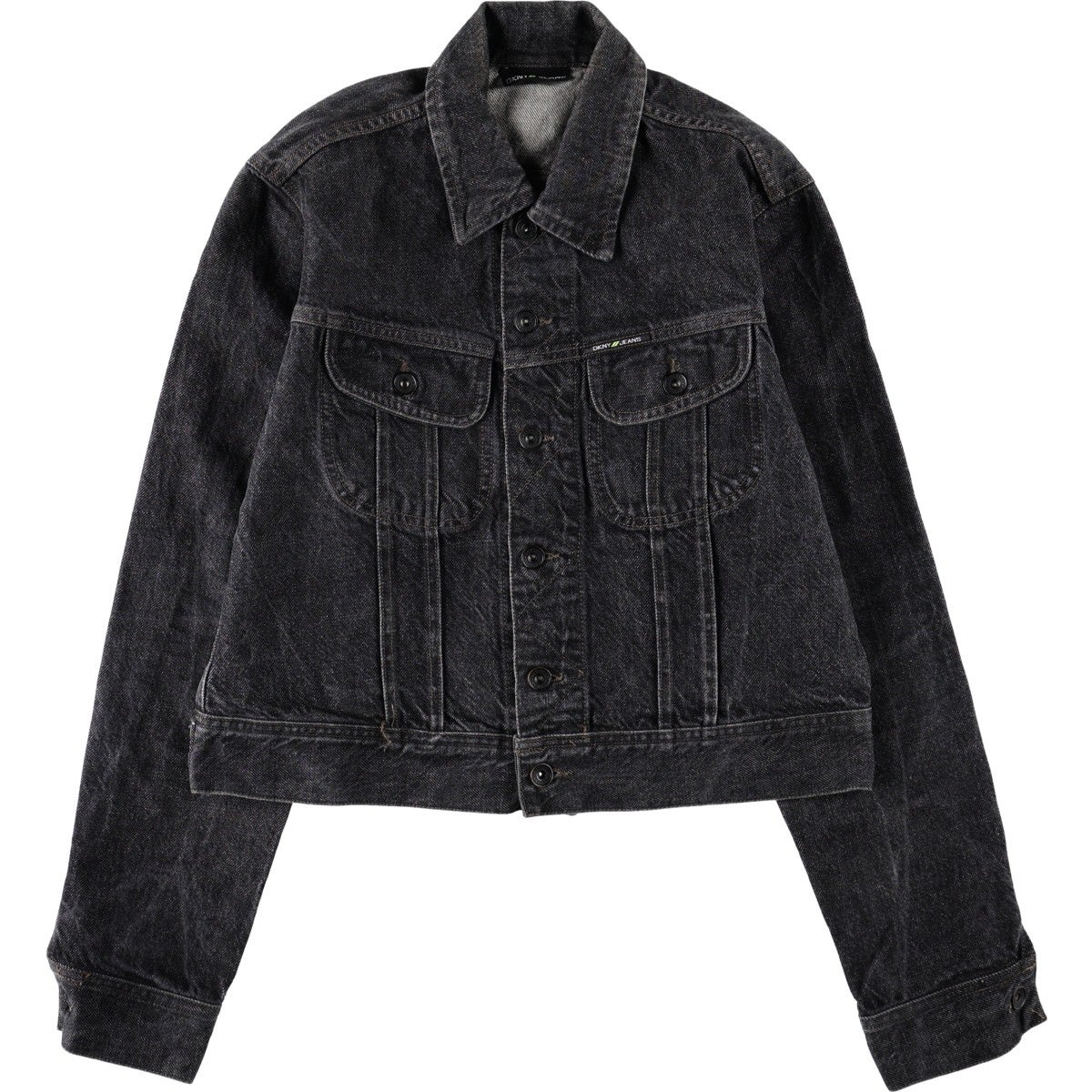 古着 ダナキャランニューヨーク DKNY JEANS ブラックデニムジャケット