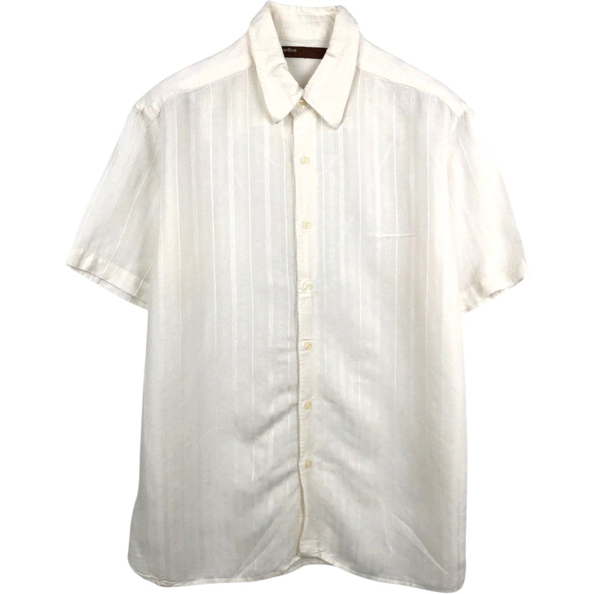 古着 PERRY ELLIS チェック柄 半袖 リネンシャツ ボックスシャツ