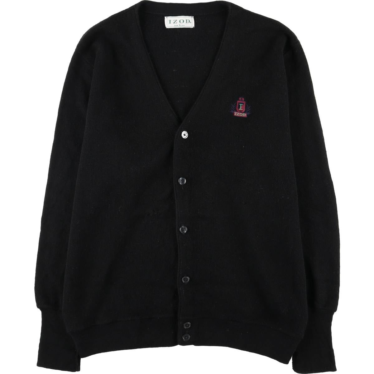 古着 IZOD アクリルニットカーディガン USA製 メンズXL相当
