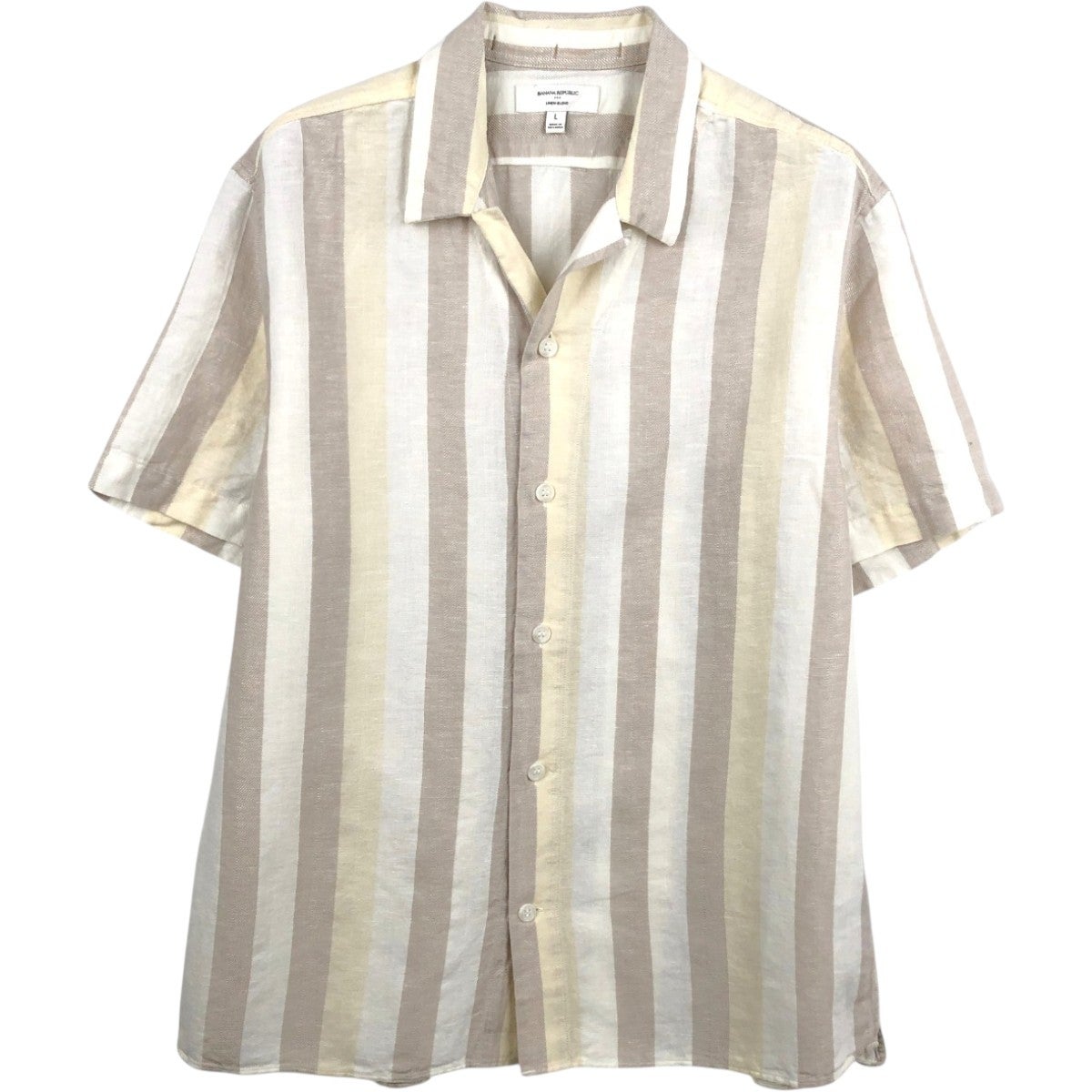 古着 バナナリパブリック BANANA REPUBLIC LINEN-BLEND ストライプ柄