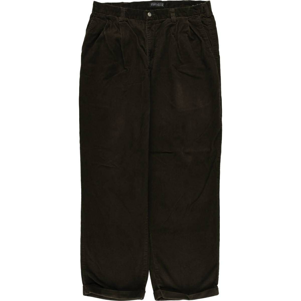 古着 ペリーエリス PERRY ELLIS ツータック スラックスパンツ メンズ