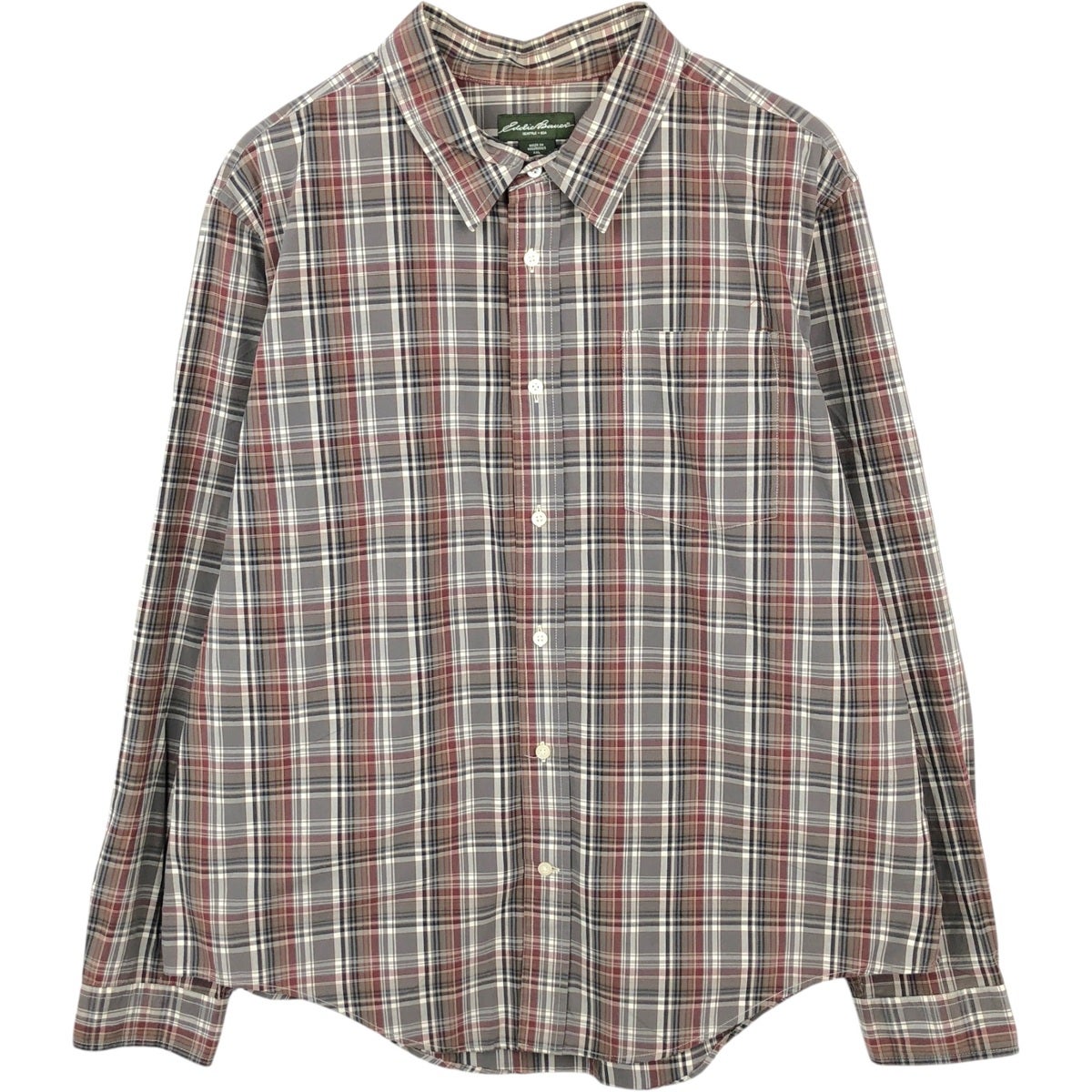 古着 00年代 エディーバウアー Eddie Bauer 長袖 コットンチェック