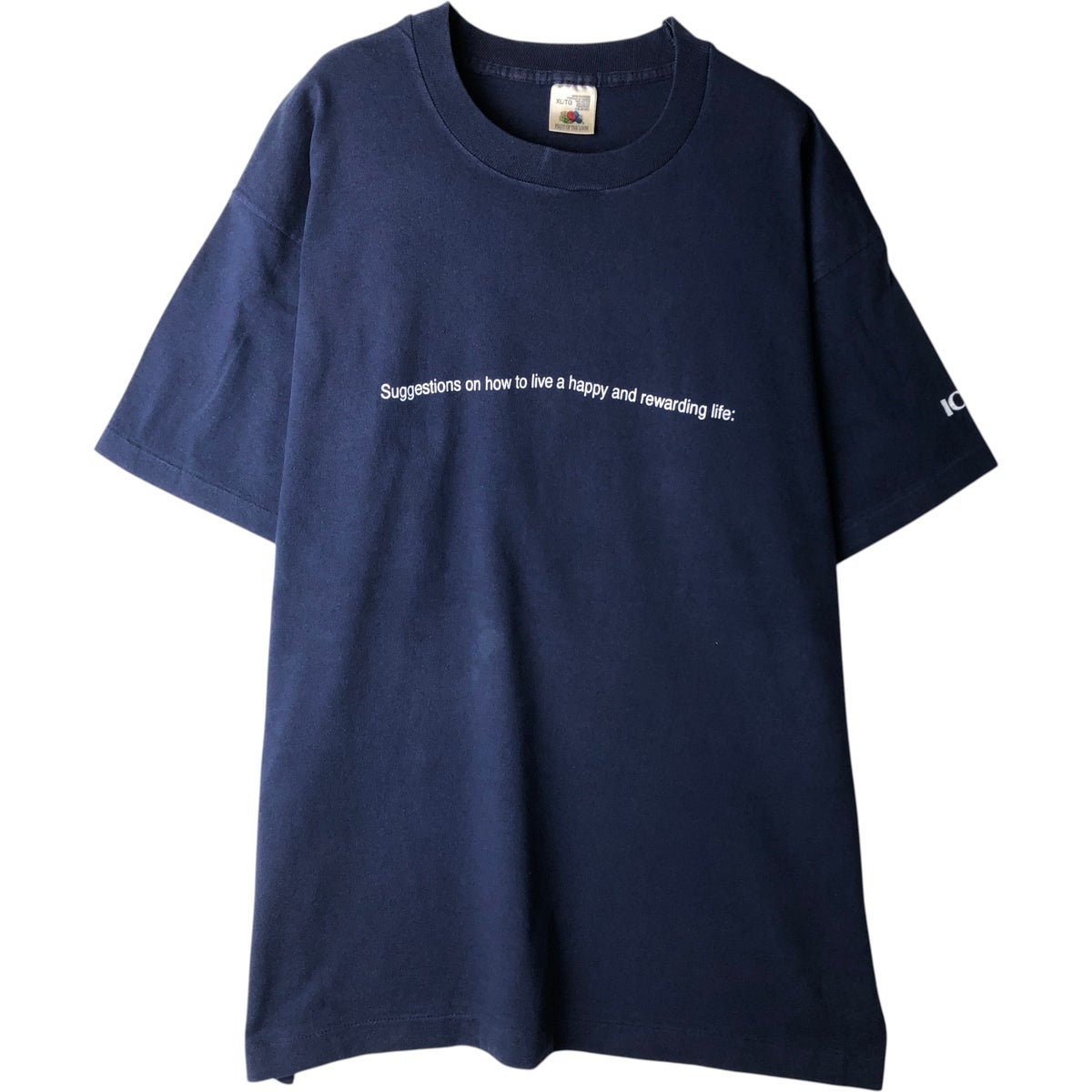 古着 90年代 フルーツオブザルーム FRUIT OF THE LOOM メッセージ