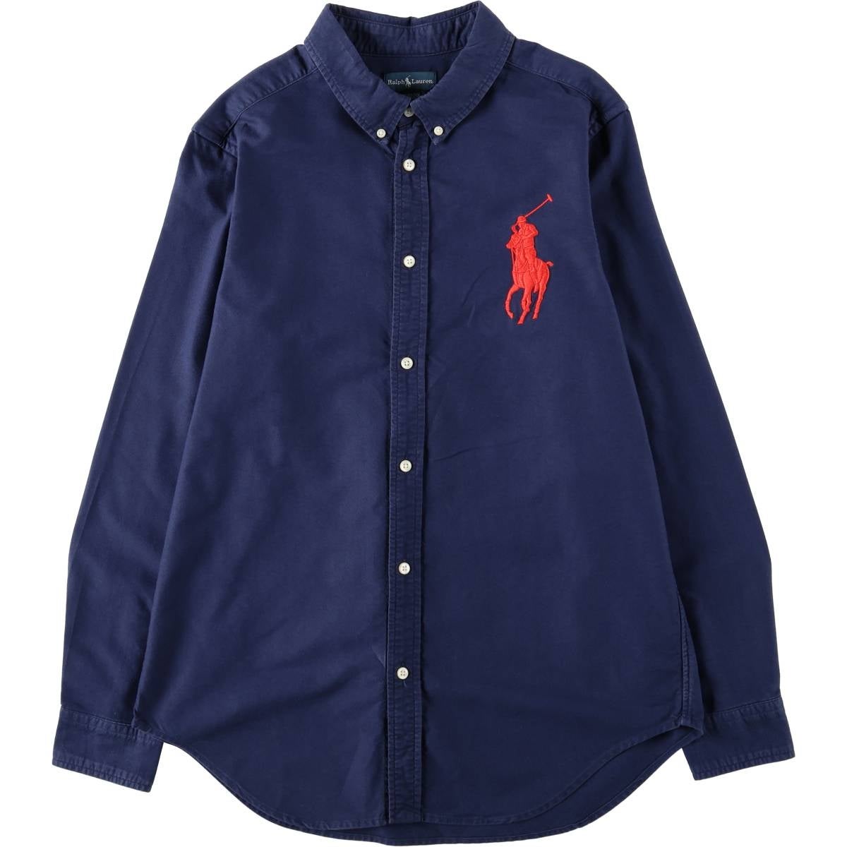 古着 ラルフローレン Ralph Lauren ビッグポニー 長袖 ボタンダウン