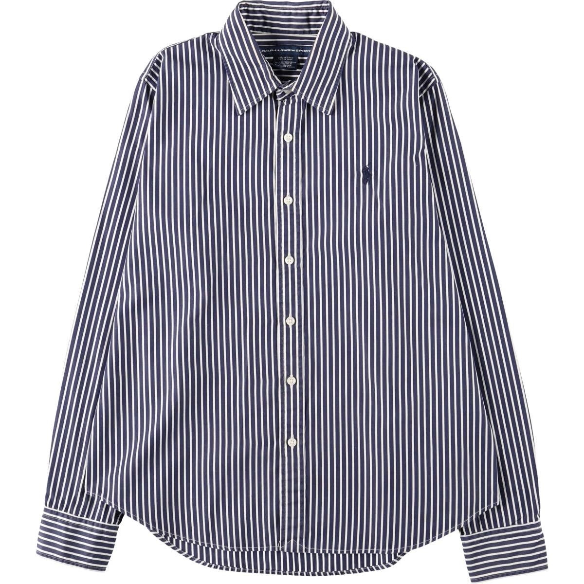 近年　Ralph Lauren ストライプ 長袖シャツ　メンズ　レディース 古着 ラルフローレン Ralph Lauren RALPH LAUREN SPORT 長袖 コットン