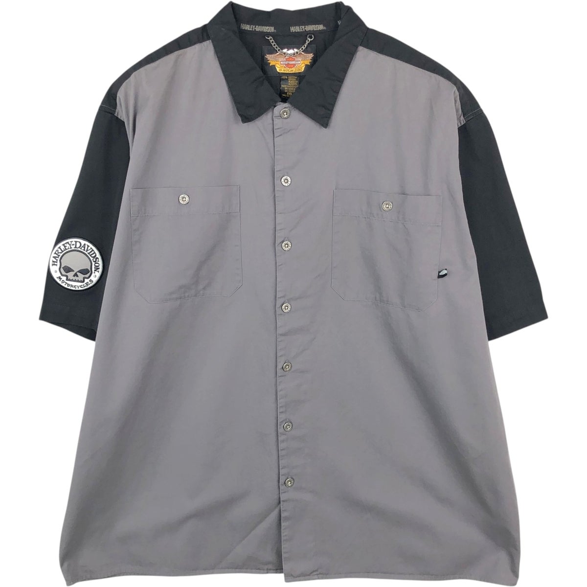 古着 ハーレーダビッドソン Harley-Davidson 半袖 ワークシャツ
