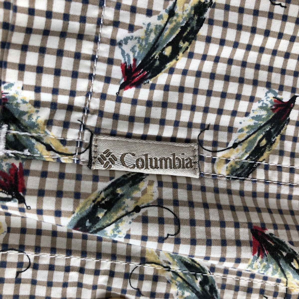 古着 90年代 コロンビア Columbia ギンガムチェック フィッシング