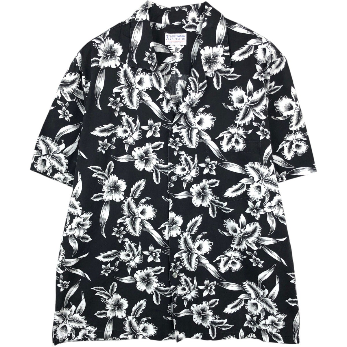 古着 ～90年代 KYS INTERNATIONAL FASHION 総柄 ハイビスカス柄