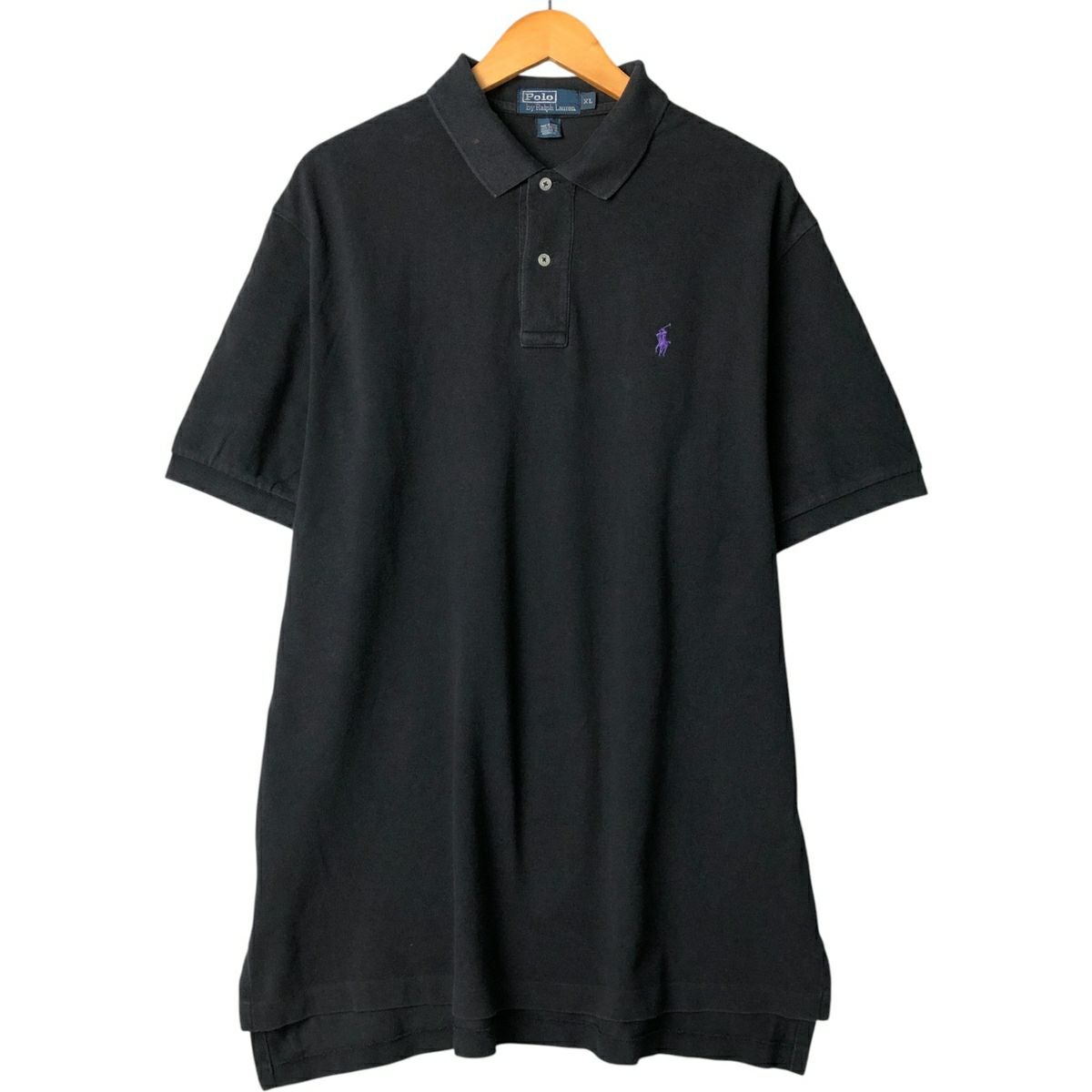 【古着】POLORALPHLAURENビッグポニー半袖ポロシャツ黒×ゴールド S 古着 ラルフローレン Ralph Lauren POLO by Ralph Lauren ビッグポニー