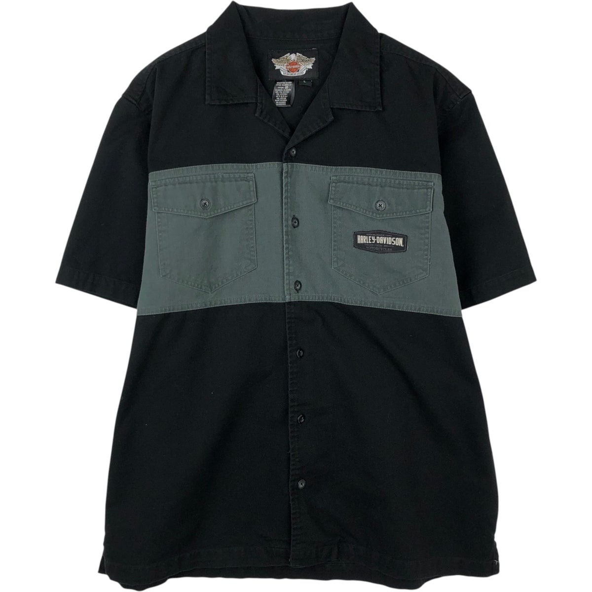 古着 ハーレーダビッドソン Harley-Davidson 半袖 ワークシャツ
