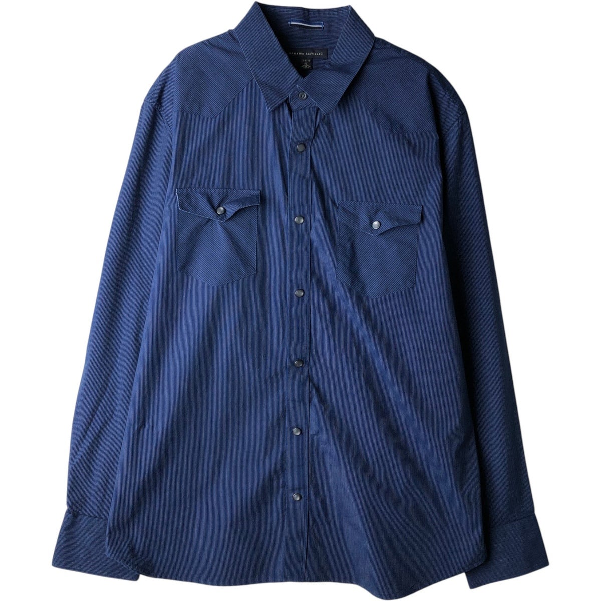 古着 00年代 バナナリパブリック BANANA REPUBLIC ストライプ柄 半袖