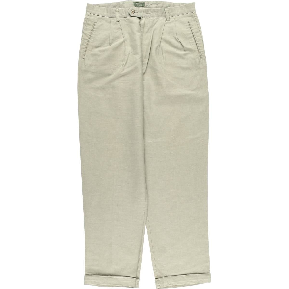 古着 90年代 ドッカーズ DOCKERS class A リネン×コットン スラックス