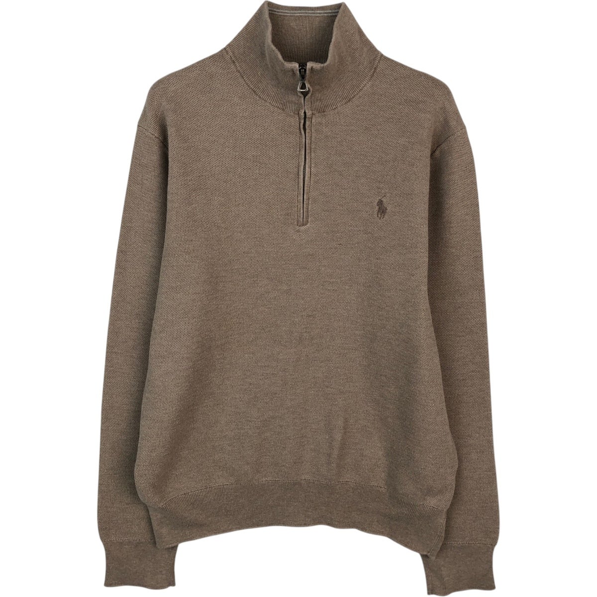 古着 ラルフローレン Ralph Lauren 鹿の子 ハーフジップスウェットシャツ トレーナー メンズL相当/eaa629573 古着 ラルフローレン Ralph Lauren 鹿の子 ハーフジップスウェット