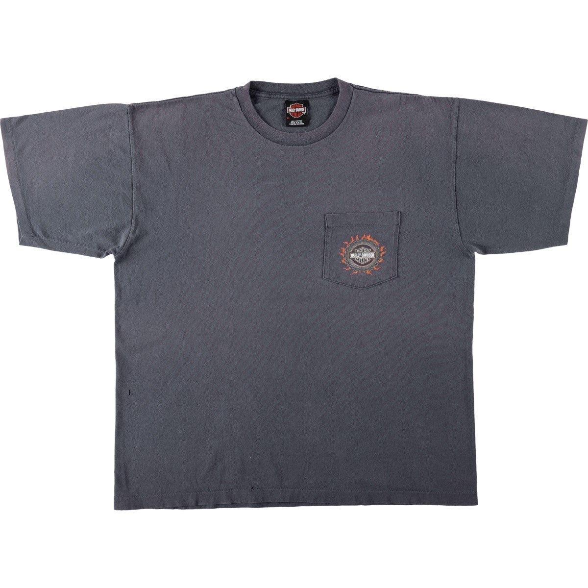  Tシャツ USAファイヤーパターンロゴ ブラック M 古着 00年代 ハーレーダビッドソン Harley-Davidson ファイヤー