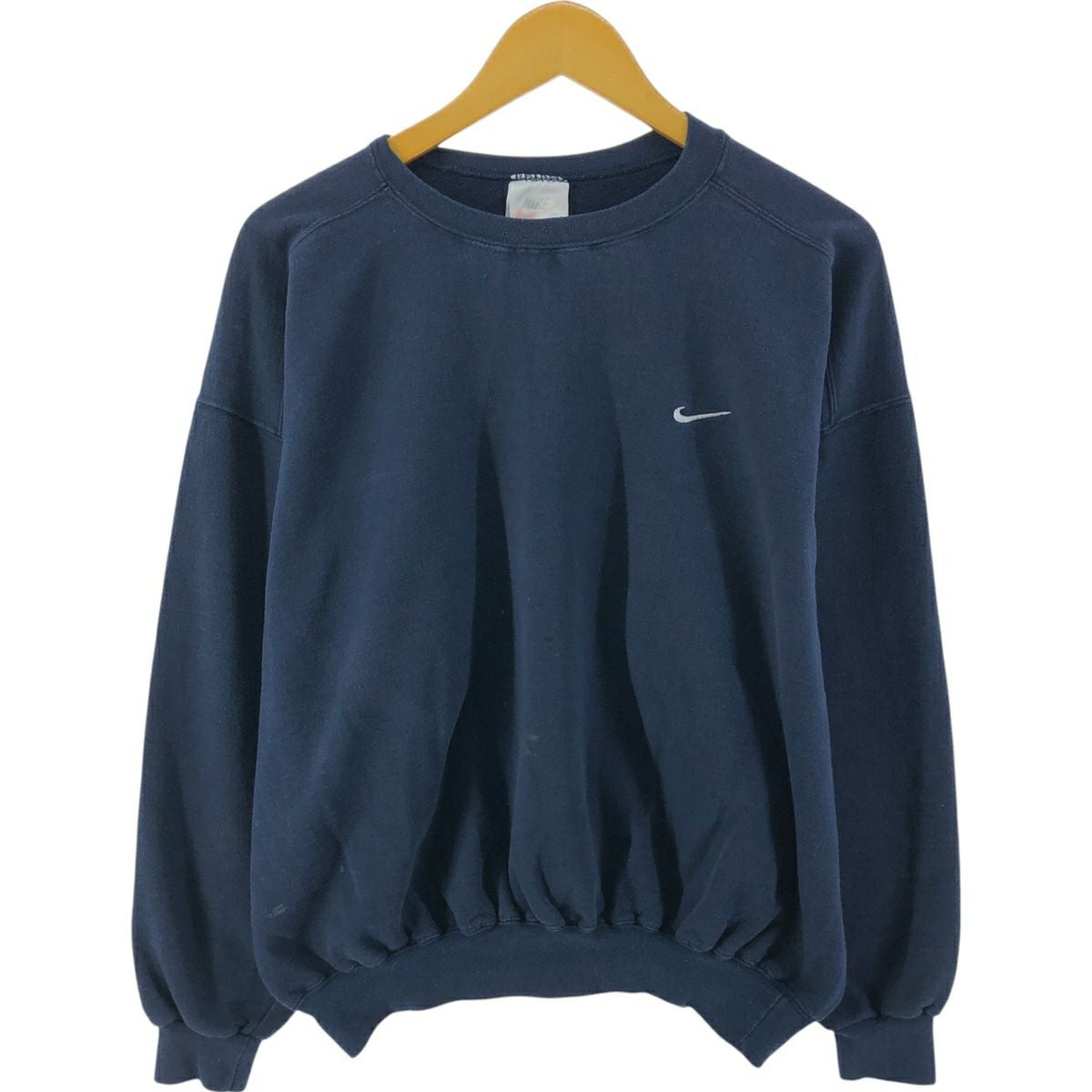 古着 80年代 ナイキ NIKE 紺タグ ツートン ワンポイントロゴスウェット