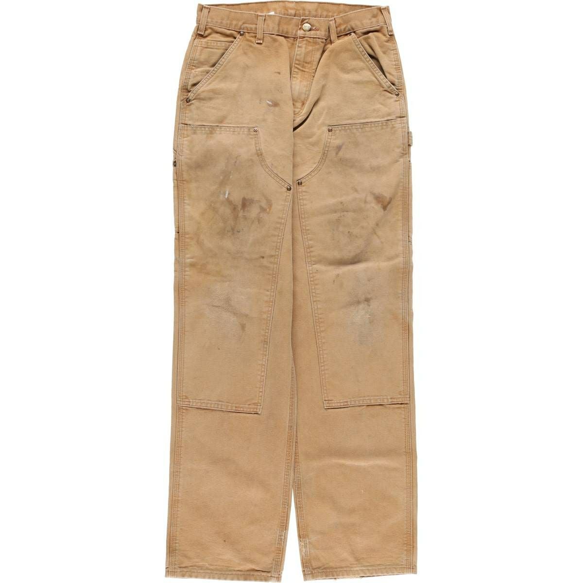 Y*I様 ⭐️カーハート　ダブルニー　ベージュ　USA製　 ワークパンツ　w32 USA製 carhartt カーハート ダブルニー ダック ペインターパンツ