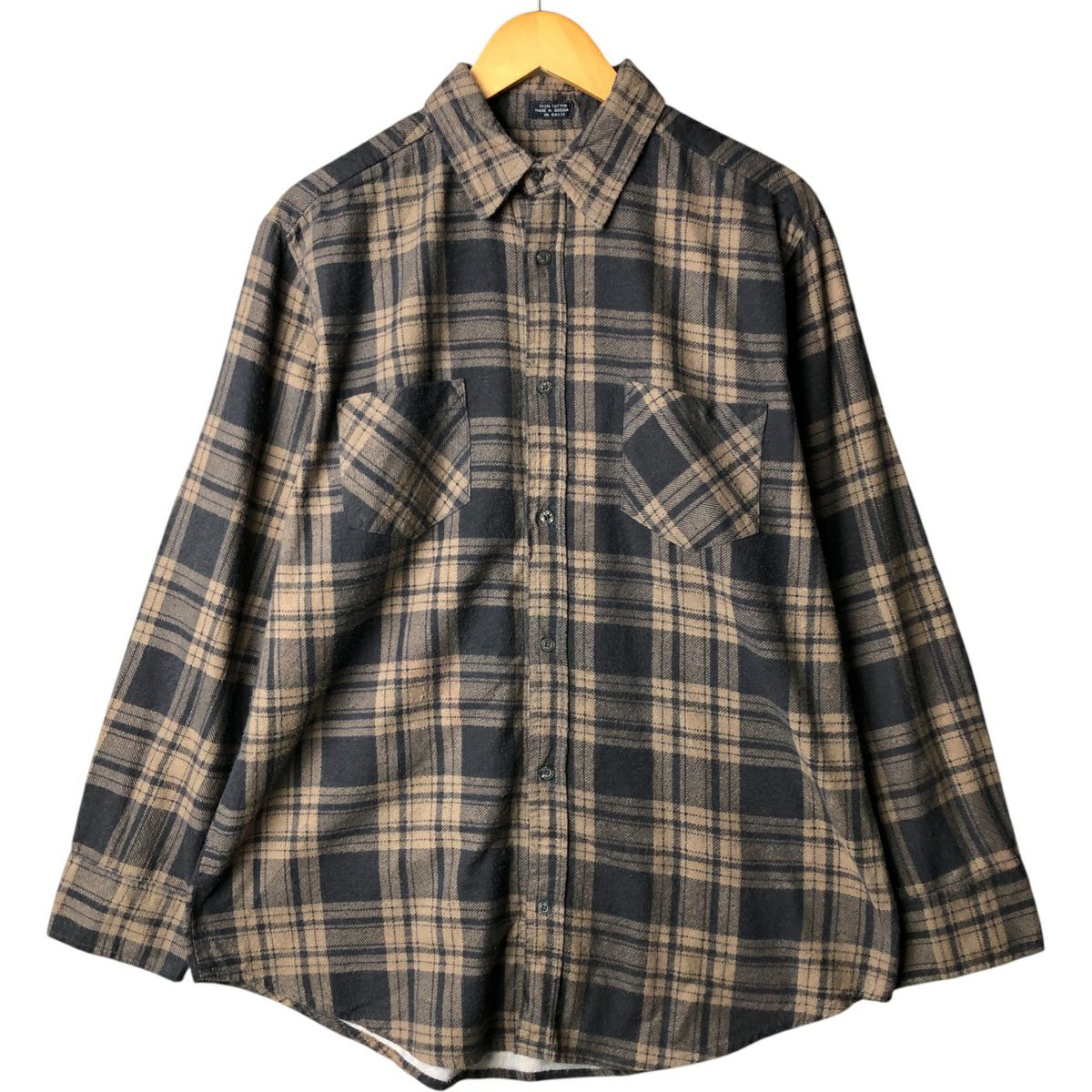 古着 70年代 ビッグマック BIG MAC 長袖 ライトネルシャツ USA製