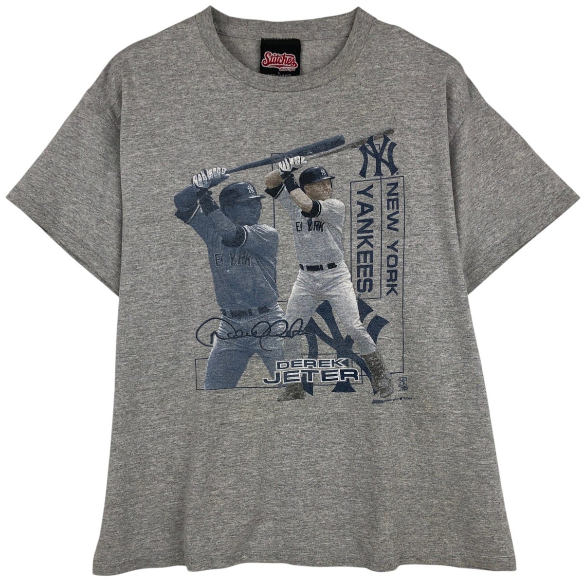 USA製ヤンキース ベースボールゲームシャツメンズ L 古着 90～00年代 Majestic MLB NEW YORK YANKEES ニューヨーク