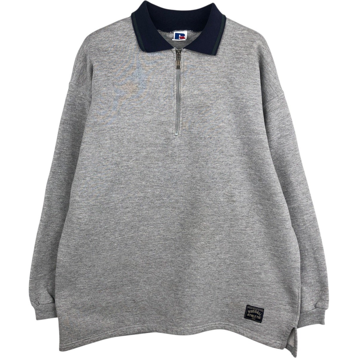 古着 90年代 ラッセル Russell ツートン ハーフジップスウェットシャツ