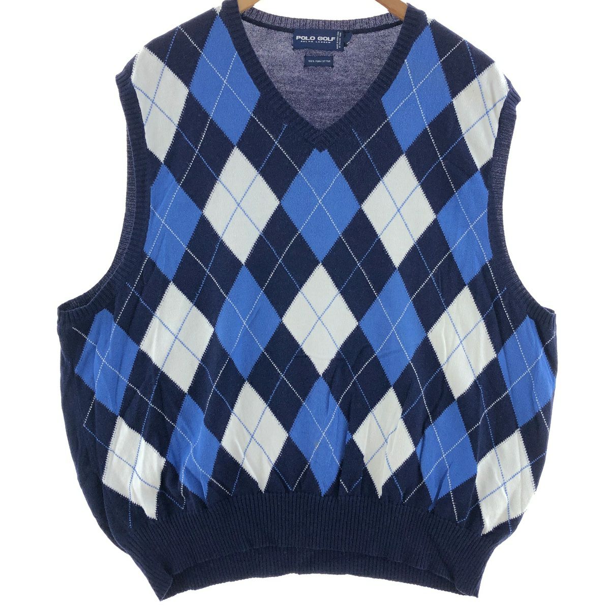 古着 ラルフローレン Ralph Lauren POLO GOLF ポロゴルフ アーガイル柄