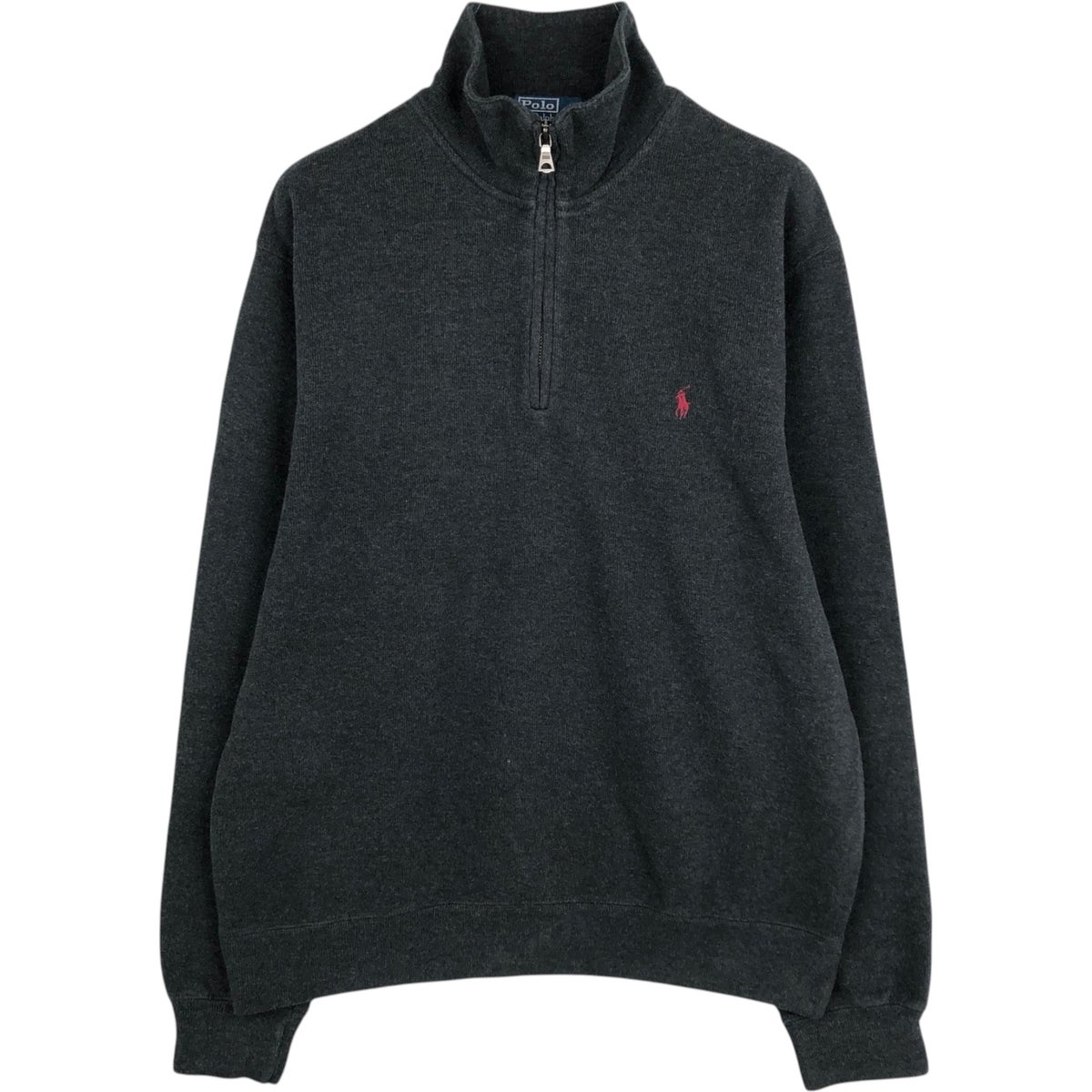 古着 ラルフローレン Ralph Lauren POLO by Ralph Lauren リブ編み ハーフジップスウェットシャツ トレーナー メンズL相当/eaa645962 古着 ラルフローレン Ralph Lauren POLO by Ralph Lauren リブ編み