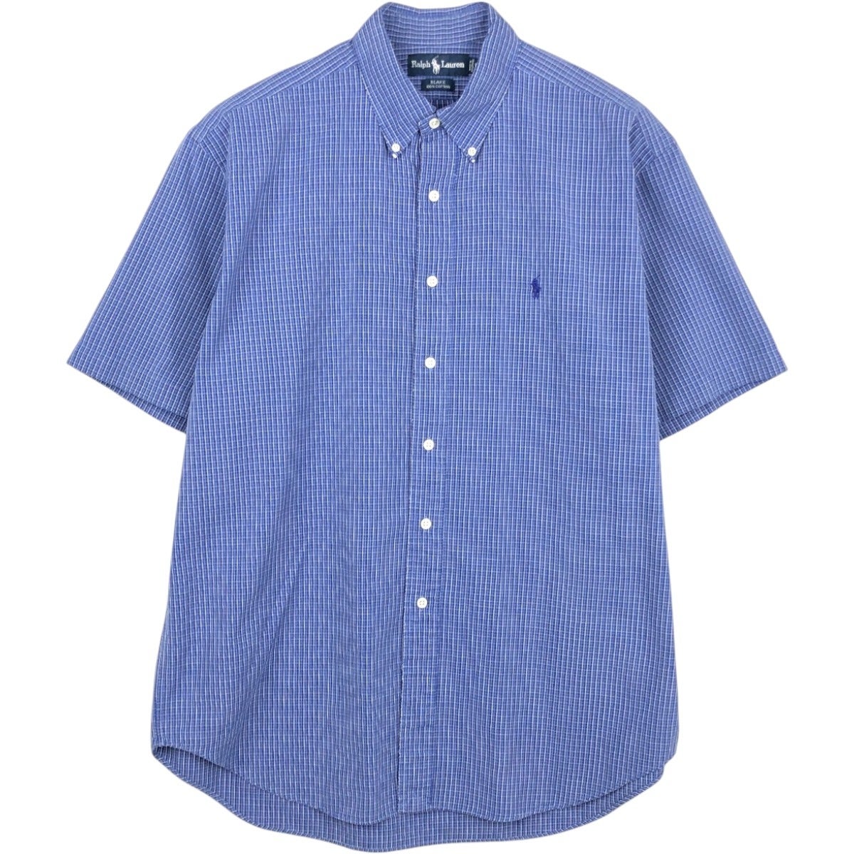 古着 ラルフローレン Ralph Lauren BLAKE 半袖 ボタンダウン チェック