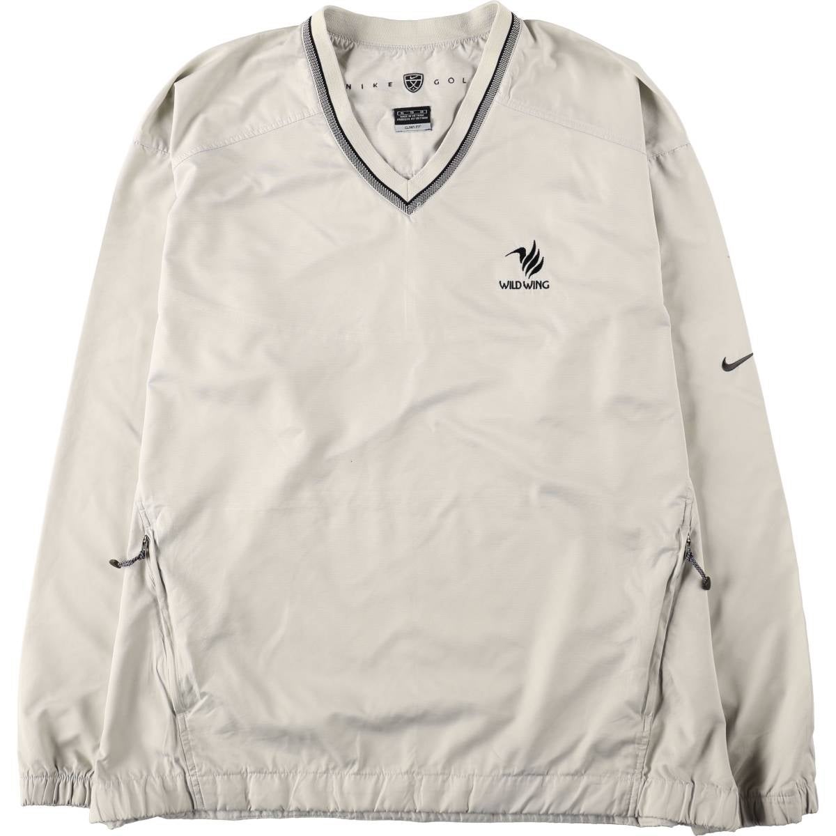 古着 ナイキ NIKE GOLF ゴルフ Vネック ナイロンプルオーバー メンズXL