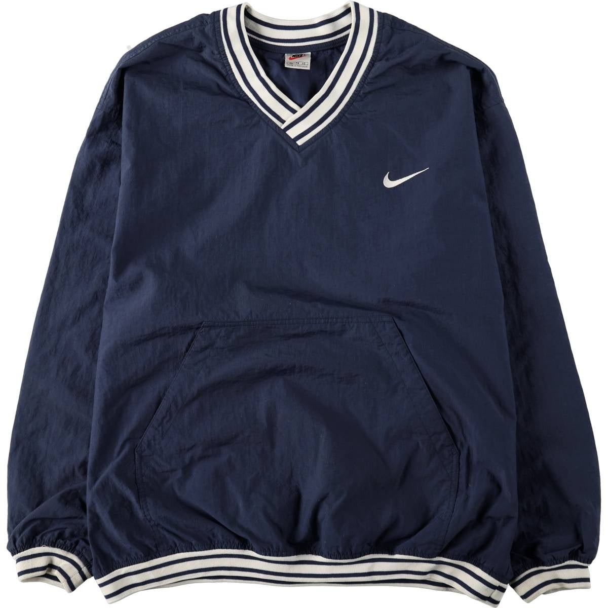 古着 90年代 ナイキ NIKE Vネック ナイロンプルオーバー メンズXL相当