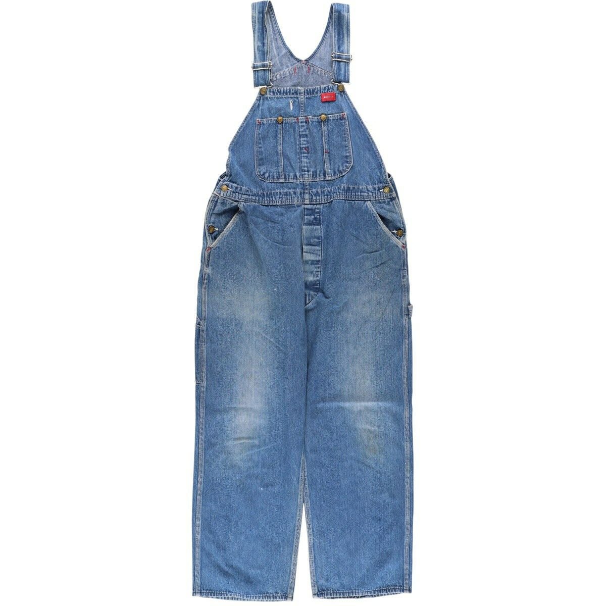 80〜90s USA製 Dickies デニムオーバーオール ヴィンテージ 40 古着 80～90年代 ディッキーズ Dickies デニムオーバーオール USA製