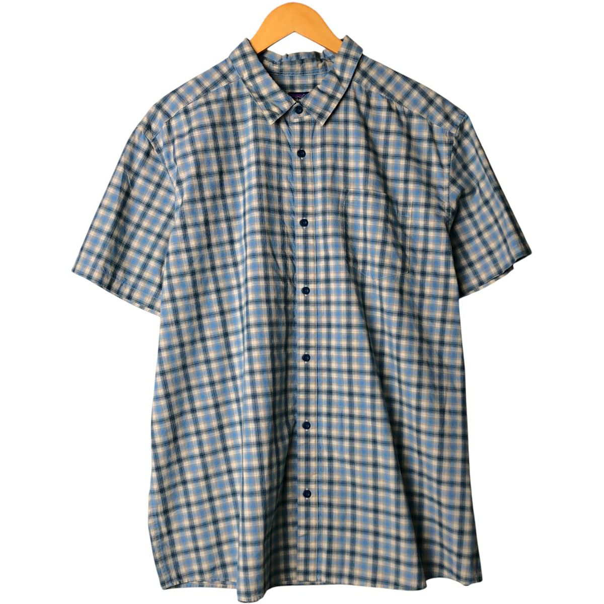 古着 パタゴニア Patagonia 52998SS シアサッカー 半袖 チェックシャツ