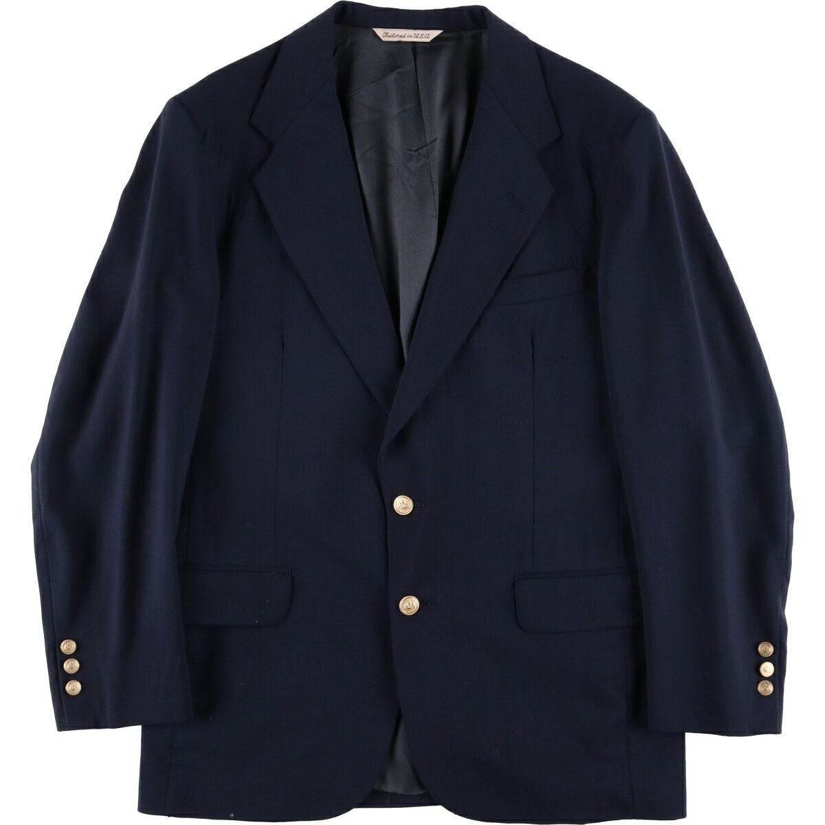 古着 80～90年代 KUPPENHEIMER ダブルブレスト ピークドラペル 紺