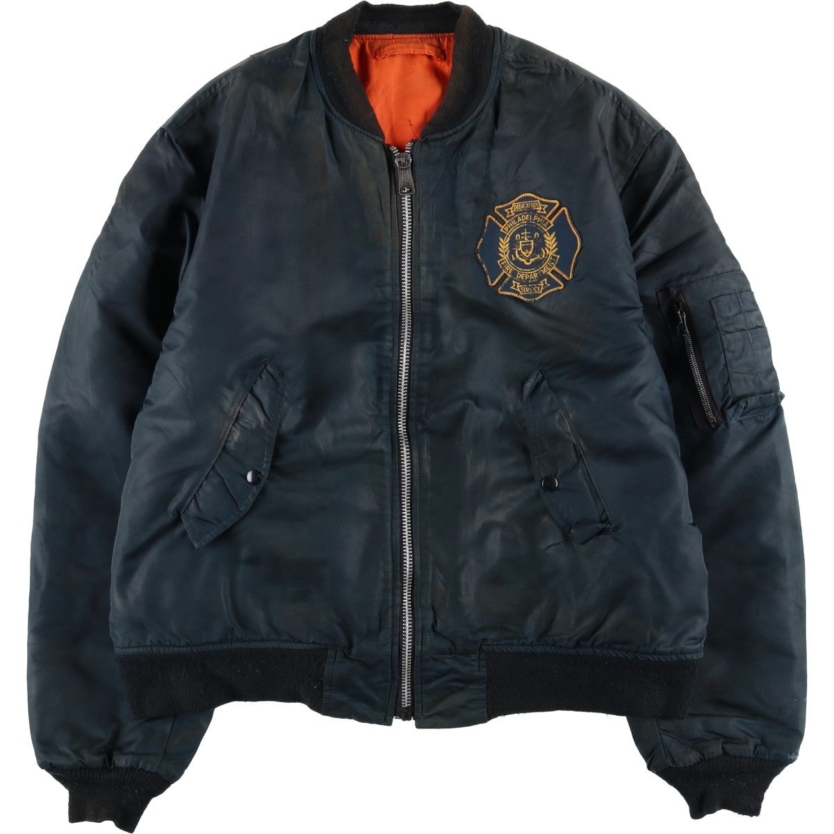 古着 民間品 WILKER INDUSTRIES MA-1タイプ 中綿入り ミリタリー