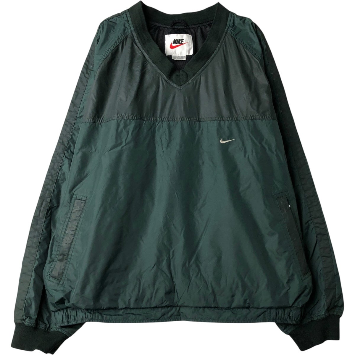 古着 90年代 ナイキ NIKE Vネック ナイロンプルオーバー メンズXL相当